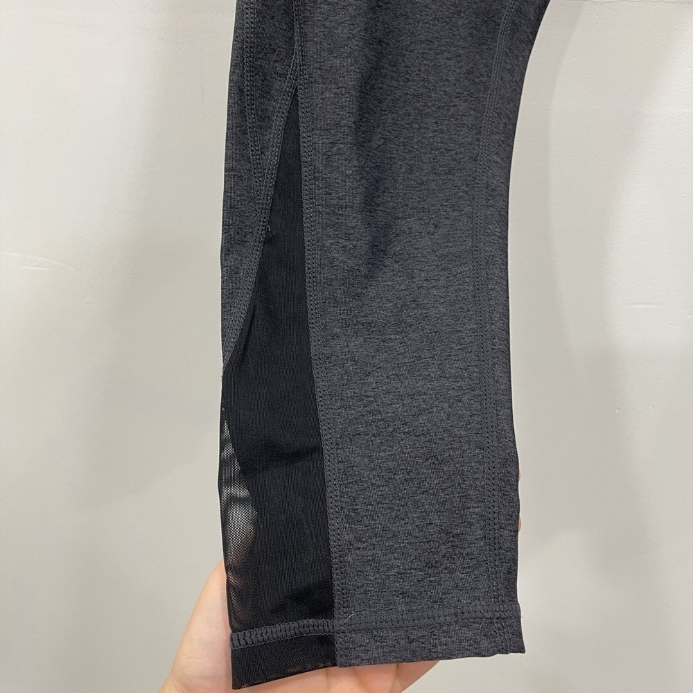 Z by Zella Dark Grey Crop Mesh Legging High Rise M - Picture 3 of 8